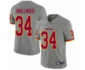 Youth Washington Redskins #34 Wendell Smallwood Limited Gray Inverted Legend Football Jersey