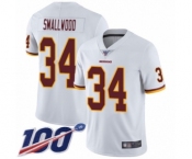 Youth Washington Redskins #34 Wendell Smallwood White Vapor Untouchable Limited Player 100th Season Football Jersey