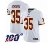 Youth Washington Redskins #35 Montae Nicholson White Vapor Untouchable Limited Player 100th Season Football Jersey