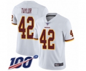 Youth Washington Redskins #42 Charley Taylor White Vapor Untouchable Limited Player 100th Season Football Jersey