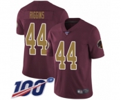 Youth Washington Redskins #44 John Riggins Burgundy Red Gold Number Alternate 80TH Anniversary Vapor Untouchable Limited Player 100th Season Football Jerse