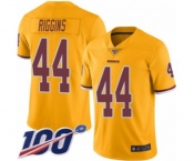 Youth Washington Redskins #44 John Riggins Limited Gold Rush Vapor Untouchable 100th Season Football Jersey