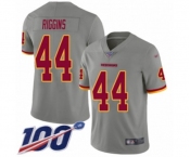 Youth Washington Redskins #44 John Riggins Limited Gray Inverted Legend 100th Season Football Jersey