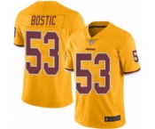 Youth Washington Redskins #53 Jon Bostic Limited Gold Rush Vapor Untouchable Football Jersey