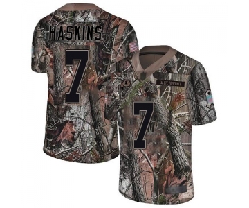 Youth Washington Redskins #7 Dwayne Haskins Limited Camo Rush Realtree Football Jersey