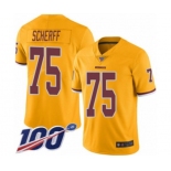 Youth Washington Redskins #75 Brandon Scherff Limited Gold Rush Vapor Untouchable 100th Season Football Jersey