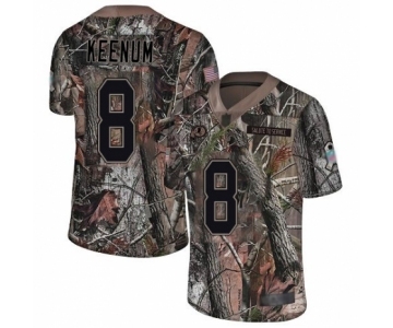 Youth Washington Redskins #8 Case Keenum Limited Camo Rush Realtree Football Jersey