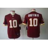 nike youth nfl jerseys washington redskins #10 griffiniii red[nike limited]