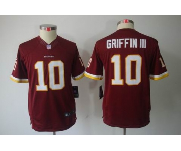 nike youth nfl jerseys washington redskins #10 griffiniii red[nike limited]