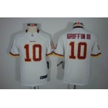 nike youth nfl jerseys washington redskins #10 griffiniii white[nike limited]