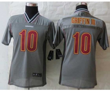 nike youth nfl jerseys washington redskins #10 robert griffin iii grey[nike vapor]