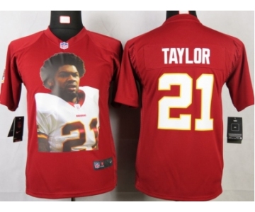 nike youth nfl jerseys washington redskins #21 taylor red [portrait fashion]