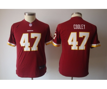 nike youth nfl jerseys washington redskins #47 cooley red[nike]