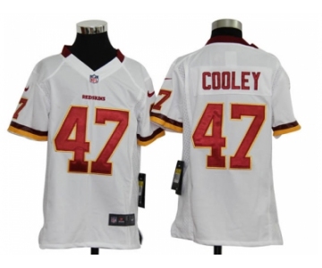 nike youth nfl jerseys washington redskins #47 cooley white[nike]