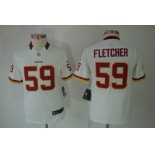 nike youth nfl jerseys washington redskins #59 fletcher white[nike limited]