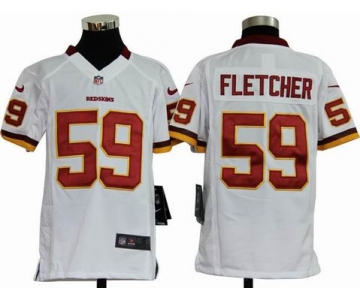 nike youth nfl jerseys washington redskins #59 fletcher white[nike]