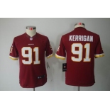 nike youth nfl jerseys washington redskins #91 kerrigan red[nike limited]