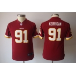 nike youth nfl jerseys washington redskins #91 kerrigan red[nike]