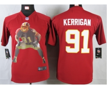 nike youth nfl jerseys washington redskins #91 kerrigan red[portrait fashion]