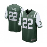 Men New York Jets #22 Matt Forte Green Game Jersey