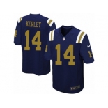 Men Nike New York Jets #14 Jeremy Kerley Game Navy Blue Alternate NFL Jersey