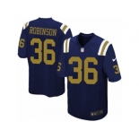 Men Nike New York Jets #36 Rashard Robinson Game Navy Blue Alternate NFL Jersey