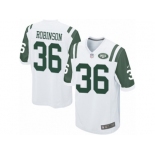 Men Nike New York Jets #36 Rashard Robinson Game White NFL Jersey