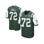 Men Nike New York Jets #72 Brandon Shell Game Green Team Color NFL Jersey