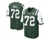 Men Nike New York Jets #72 Brandon Shell Game Green Team Color NFL Jersey