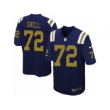 Men Nike New York Jets #72 Brandon Shell Game Navy Blue Alternate NFL Jersey