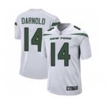 Men's New York Jets #14 Sam Darnold Game White Football Jersey