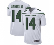 Men's New York Jets #14 Sam Darnold Game White Football Jersey