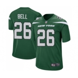 Men's New York Jets #26 Le'Veon Bell Game Green Team Color Football Jersey