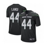 Men's New York Jets #44 Harvey Langi Game Black Alternate Football Jersey