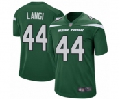 Men's New York Jets #44 Harvey Langi Game Green Team Color Football Jersey