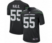 Men's New York Jets #55 Ryan Kalil Game Black Alternate Football Jersey