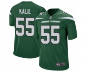 Men's New York Jets #55 Ryan Kalil Game Green Team Color Football Jersey