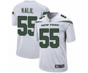 Men's New York Jets #55 Ryan Kalil Game White Football Jersey