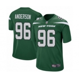 Men's New York Jets #96 Henry Anderson Game Green Team Color Football Jersey