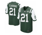 Men's Nike New York Jets #21 Morris Claiborne Game Green Team Color NFL Jersey