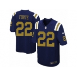 Men's Nike New York Jets #22 Matt Forte Game Navy Blue Alternate NFL Jersey