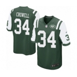 Men's Nike New York Jets #34 Isaiah Crowell Game Green Team Color NFL Jersey