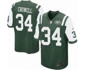 Men's Nike New York Jets #34 Isaiah Crowell Game Green Team Color NFL Jersey