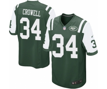 Men's Nike New York Jets #34 Isaiah Crowell Game Green Team Color NFL Jersey