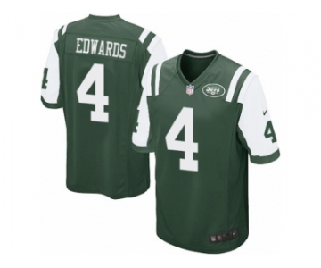 Men's Nike New York Jets #4 Lac Edwards Game Green Team Color NFL Jersey