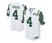 Men's Nike New York Jets #4 Lac Edwards Game White NFL Jersey