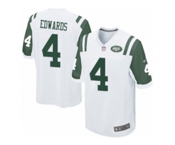 Men's Nike New York Jets #4 Lac Edwards Game White NFL Jersey