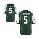 Men's Nike New York Jets #5 Christian Hackenberg Game Green Team Color NFL Jersey