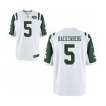 Men's Nike New York Jets #5 Christian Hackenberg Game White NFL Jersey