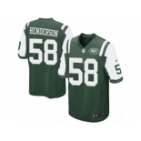 Men's Nike New York Jets #58 Erin Henderson Game Green Team Color NFL Jersey